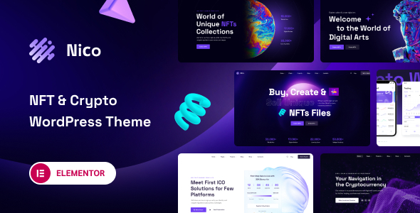 Explore the alluring world of Nico: Unleash Your Creativity with this Cutting-edge WordPress Theme, Perfect for NFT-affiliated Ventures!