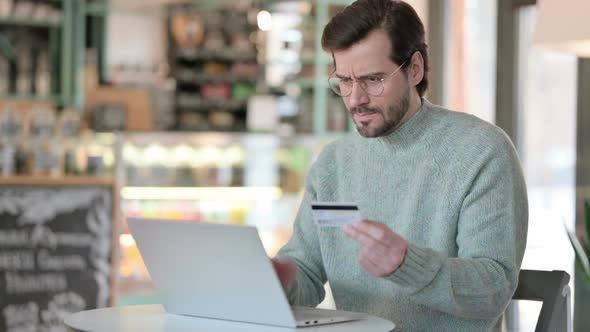 Online Shopping Failure By Young Man Laptop