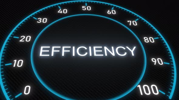 Efficiency Futuristic Meter or Indicator
