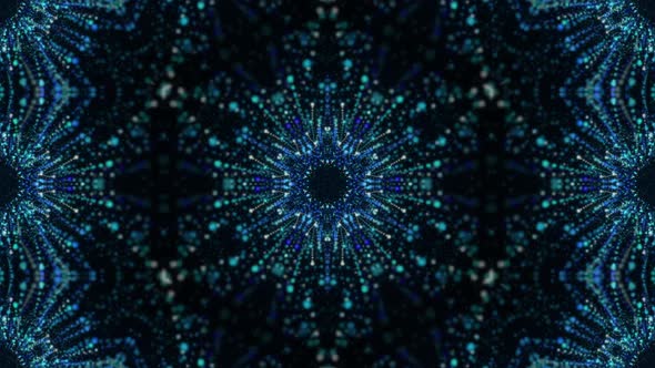 Vj Loop Blue Neon kaleidoscope