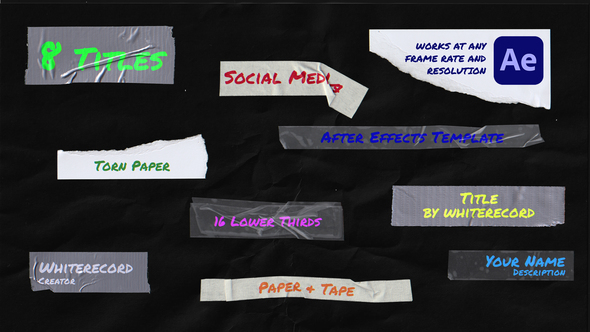 Paper & Tape | Titles & Lower Thirds alt