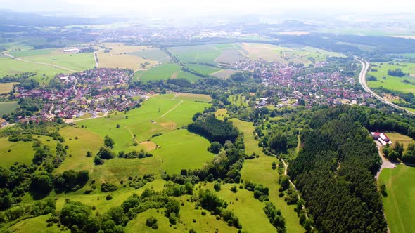 Aerial view of Baden-Wurttemberg Zollernalbkreis Germany