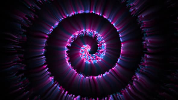 Abstract Spiral Colorful Moving Particles V13