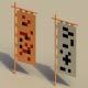 Low Poly Japanese Traditional Flags - 3DOcean Item for Sale