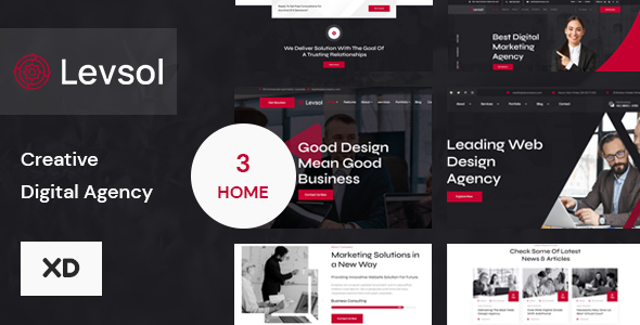 Levsol- Digital Agency Xd Template