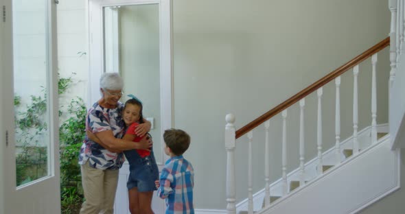 Family spending time together at home