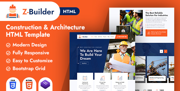 Z-Builder | Construction Elementor HTML Template