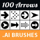 100 Arrow Set. Volume 01. Brush Library - GraphicRiver Item for Sale