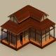 Low Poly Traditional Japanese House 2 - 3DOcean Item for Sale