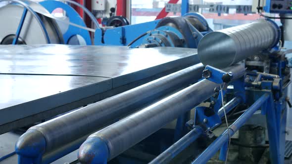 Spiral Welded Tube molding machine making big  aluminum pipes for air tubes