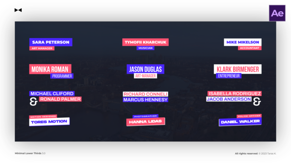 Minimal Lower Thirds 4.0 \ AE alt