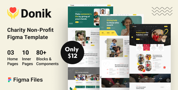 Donik  –  Charity & Fundraising Figma Template