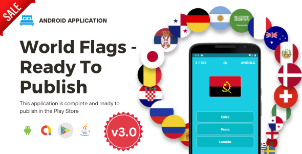 World Flags Offline - Ready To Publish - Android Application - Admob