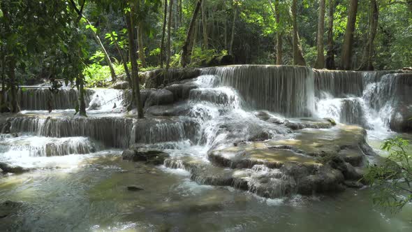Huai Mae Khamin Waterfall, sixth level, Kanchanaburi, Thailand