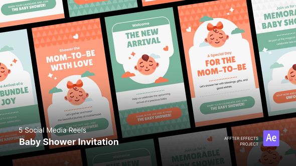 Social Media Reels - Baby Shower After Effects Template