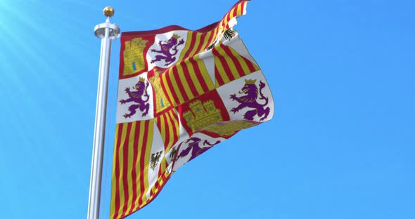 Heraldic banner of the Catholic Monarchs, Spain