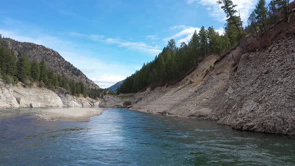 Snake River in Jackson Canyon during low runoff in the Fall