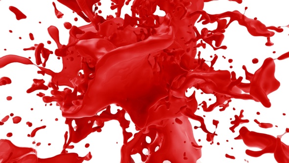 Pouring Red Color Splash