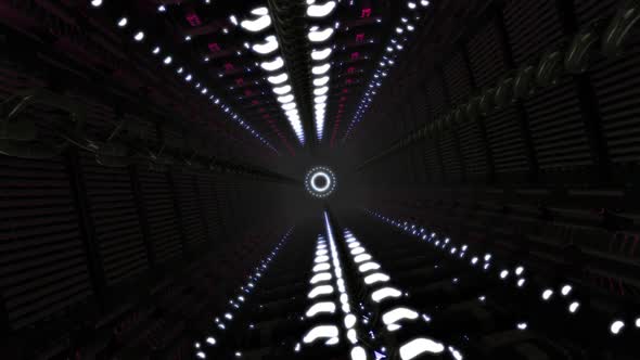 3D Sci-Fi Abstract Spaceship Corridor V44