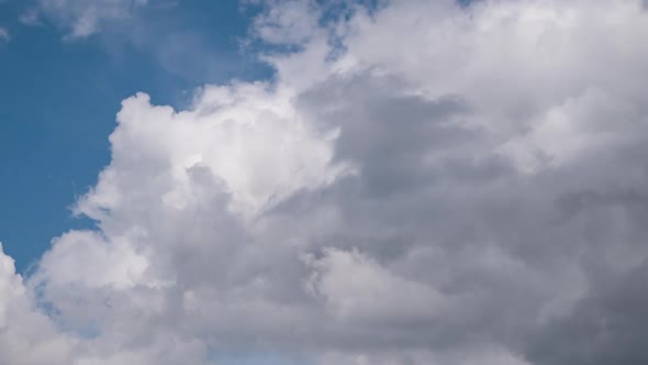 Fast Moving Storm Clouds in the Blue Sky