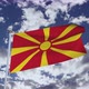 North Macedonia Flag With Sky 4k - VideoHive Item for Sale