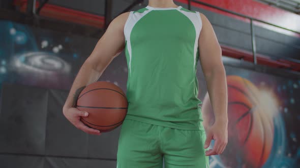 Portrait of African American Basketball Player