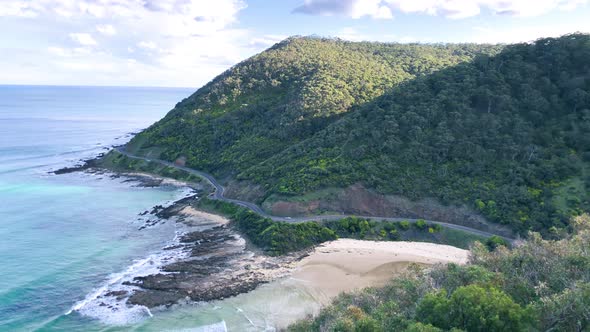 Aerial View of Lorne Coastline Australia