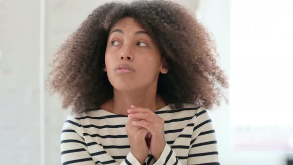 African Woman Feeling Scared, Frightened 