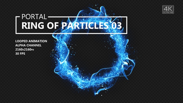 Portal - Blue Ring of Particles 03