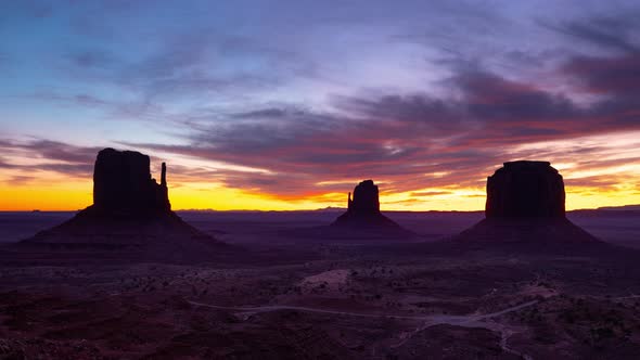 Monument Valley Sunrise Time Lapse