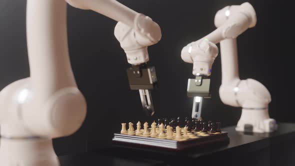 the battle of artificial cyber intelligences in a chess game.