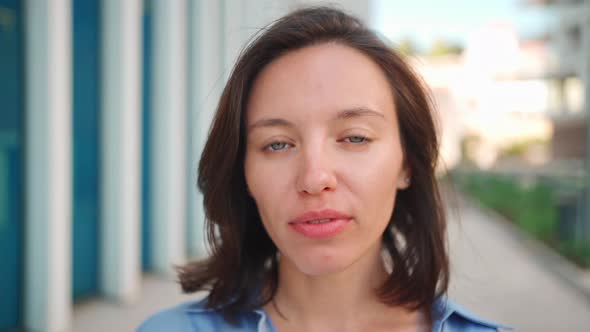 Businesswoman Close Up Video Portrait