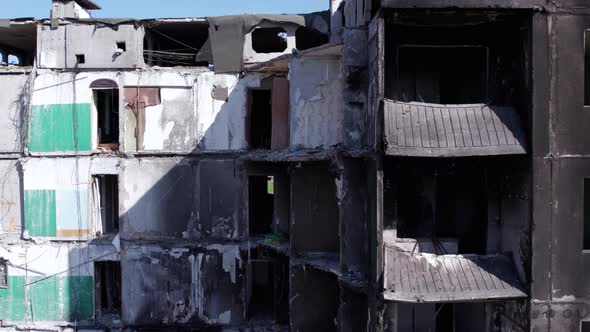 War in Ukraine  Destroyed Building in Borodyanka Bucha District