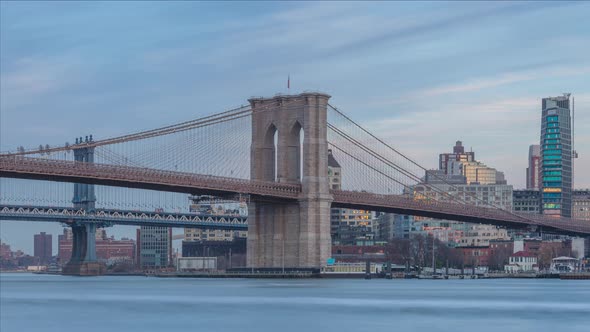 Brooklyn bridge day to night timelapse