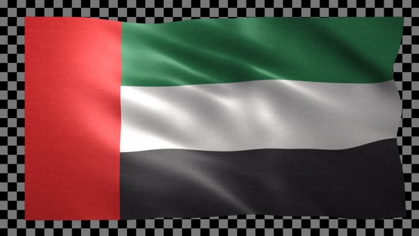 United Arab Emirates waving flag looped alt