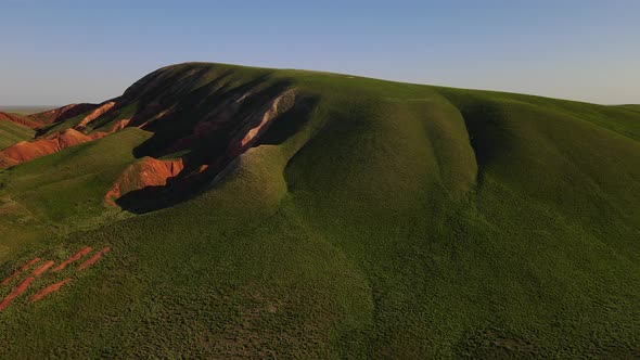 Amazing Landscape of Mountain Big Bogdo and Steppe Nature