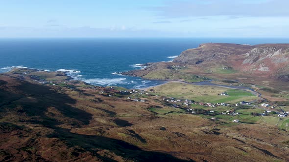 Aerial View of Glencolumbkille in County Donegal Republic of Irleand