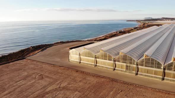 Commercial Greenhouses in Spain. Aerial View.