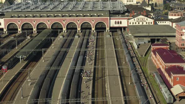 A Railway Station in the City