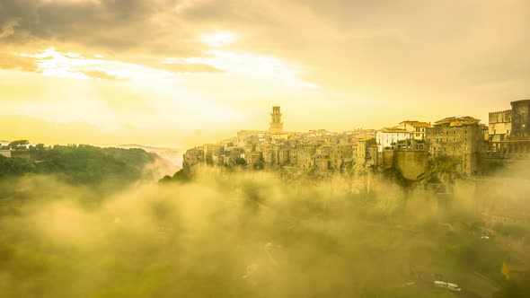 Time Lapse of Pitigliano Old Town in Italy