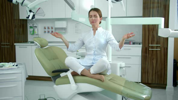 Doctor Meditates on a Chair That Rises Above