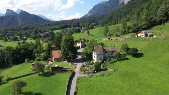 Original Heidivillage in Switzerland. Original Heididorf in Maienfeld (Schweiz).