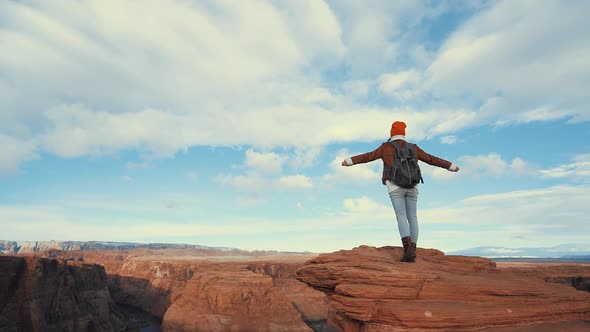 Young woman in the Glen Canyon