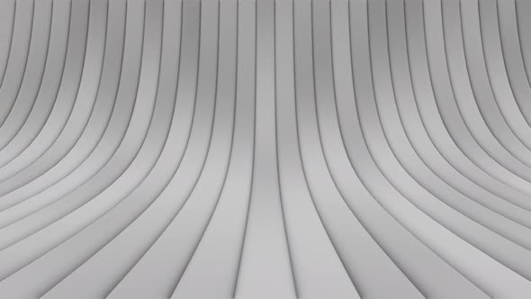 Abstract White Flowing Lines 3d Render Animation Background