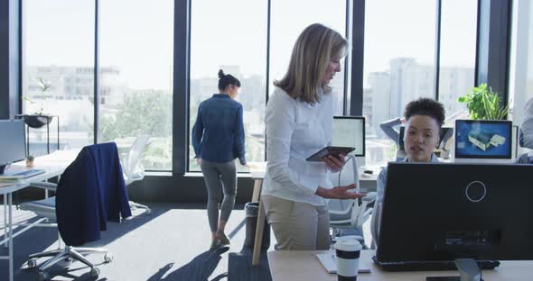 Women working on computer at the office