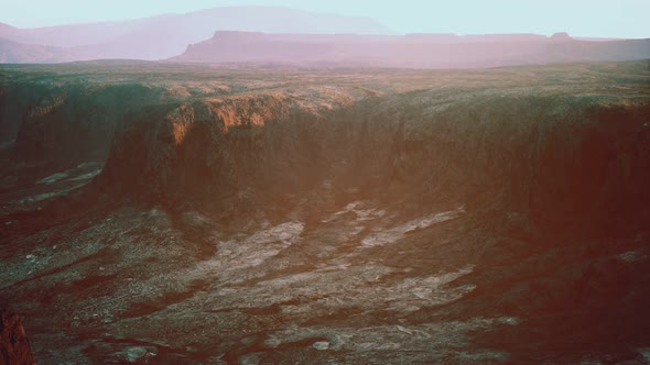 Rocky Desert at Dramatic Sunrise