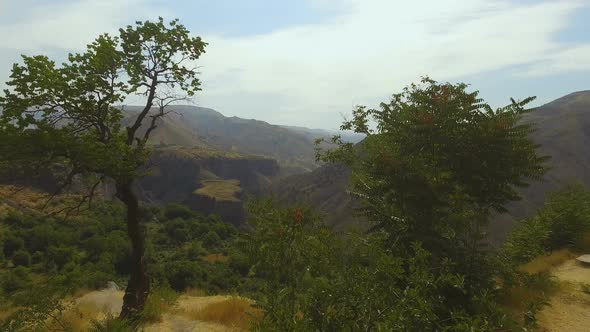 Aerial View of Breathtaking Caucasus Range Magnificent Untouched Nature, Armenia