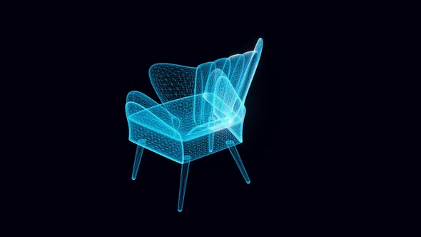 Classic Chair Hologram Rotating Hd