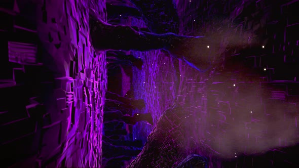 Flying In Sci Fi Tunnel Cavern 03 4K alt