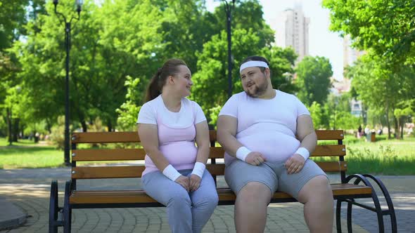 Fat Man Flirting With Obese Pretty Girl, Telling Jokes, Overcoming Insecurities